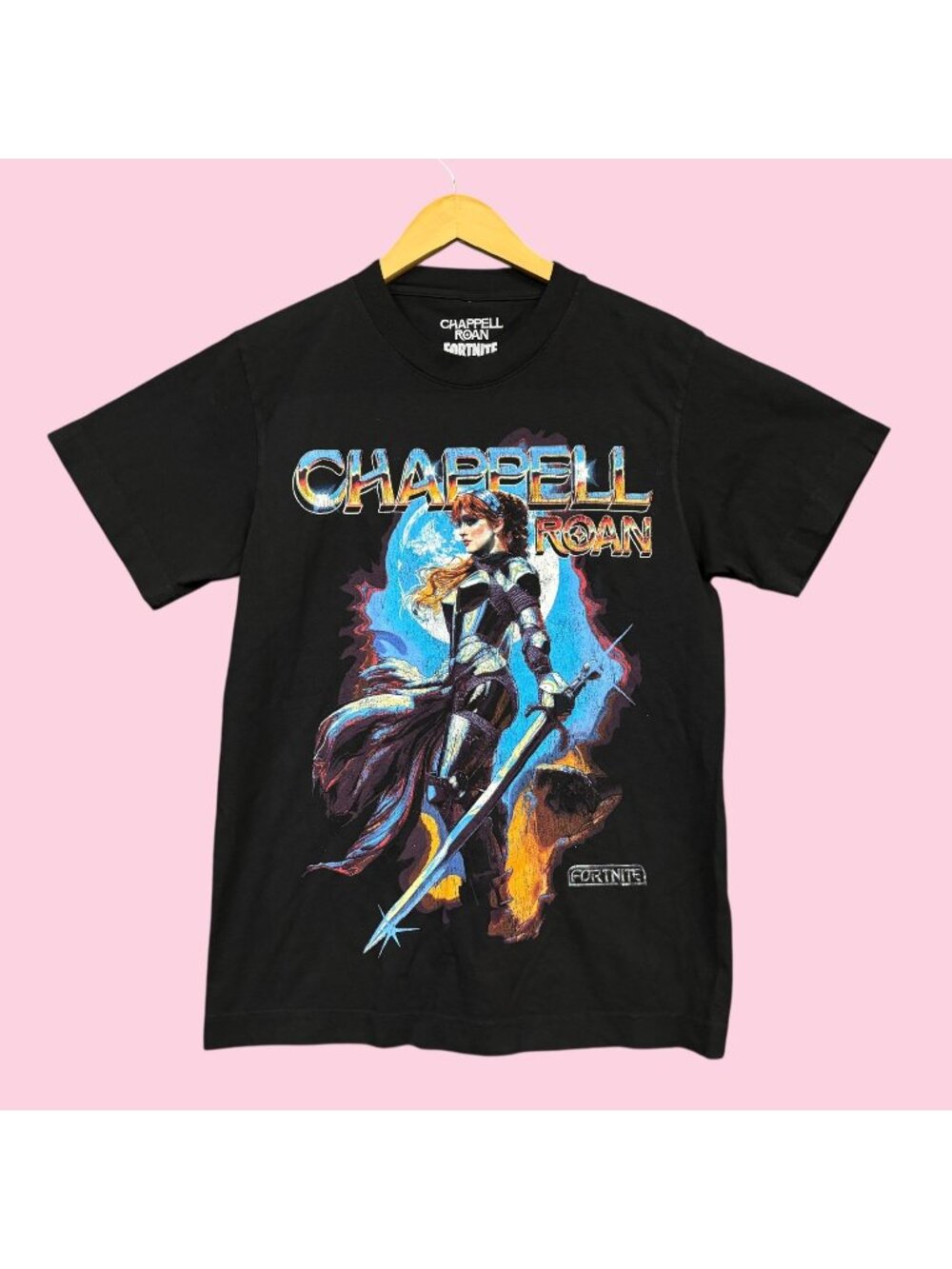 Fortnite x Chappell Roan Sword Wilding Knight Poster Tee S
